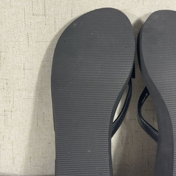 Disney Minnie Mouse Platform Flip Flops Sandals Women’s Size 8 Black Red Bow - Picture 10 of 11